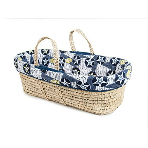 Tadpoles Moses Basket and Bedding Set Blue Star B100 Tadpoles Moses Basket and Bedding Set Blue Star B100